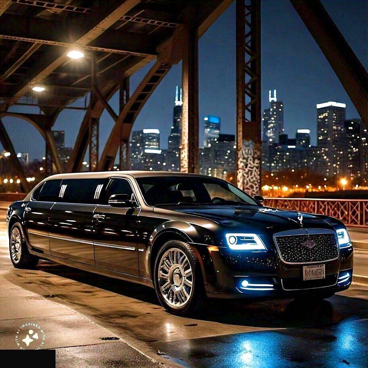 Wedding limo in 46307