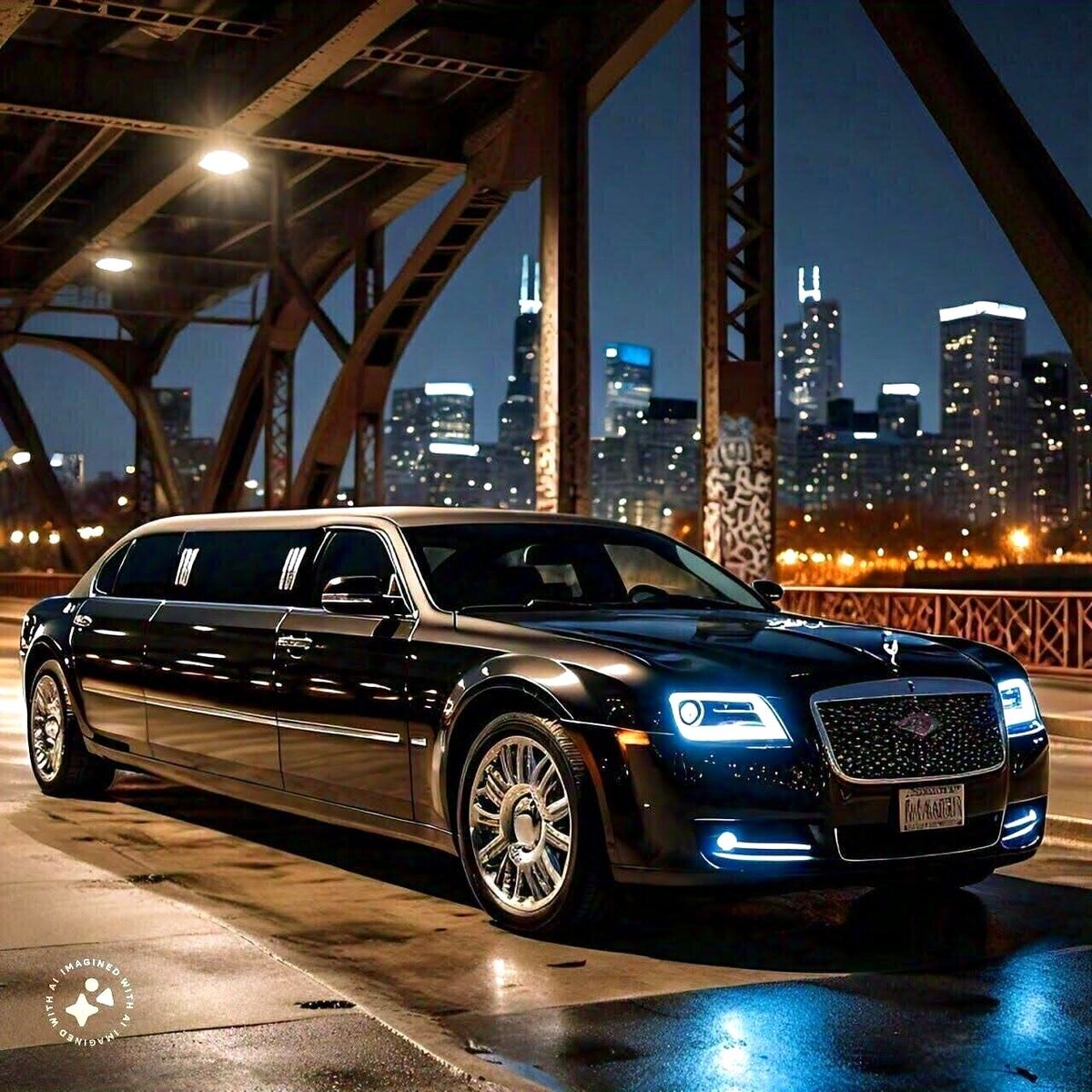 Wedding stretch limousine in Wheaton