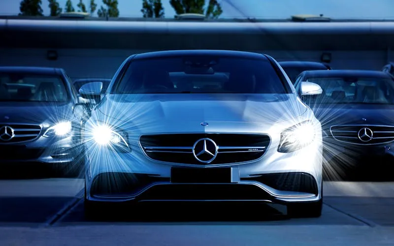 Black Mercedes S-Class sedan for bride and groom